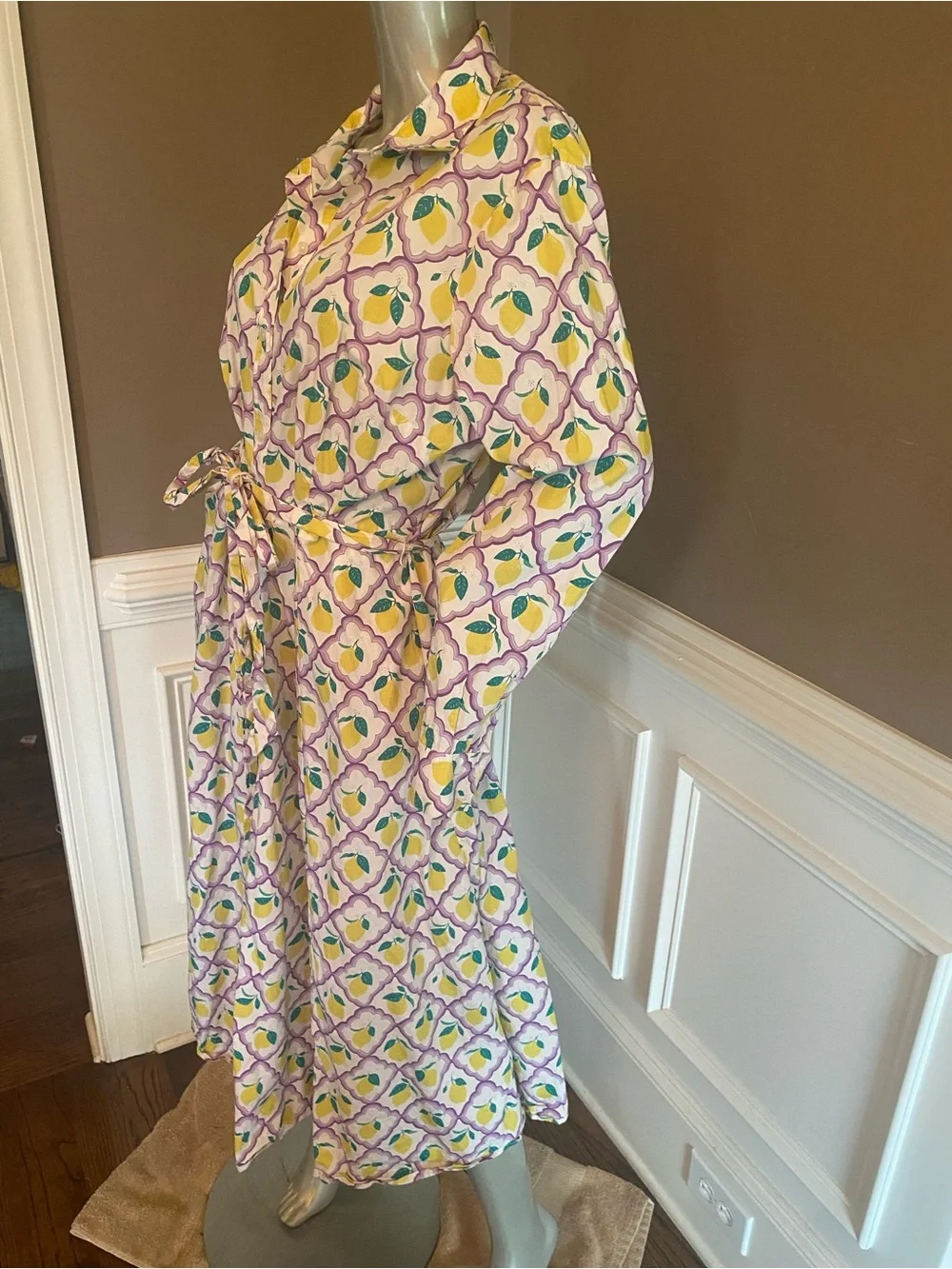Boden Amy Cotton Shirt Dress Size 16-18L
Lemon Grove/Lacender - Picture 5 of 7